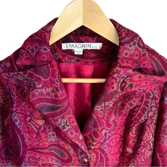 SALE PRICE Vintage I.magnin Paisley Blazer - Picture 2 of 7